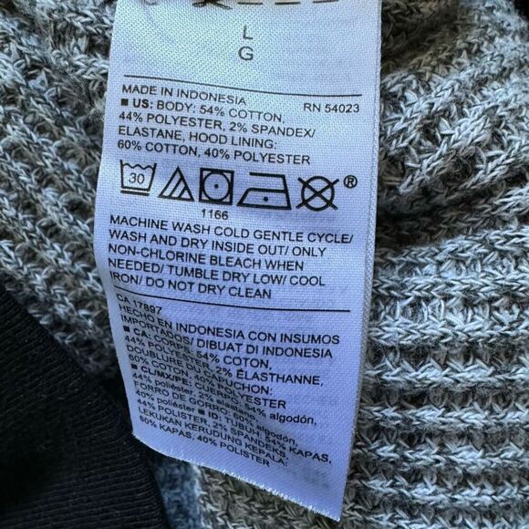 Old Navy Essential Grey Pullover Hoodie Size Large Cotton Blend Knit Style - Picture 8 of 9